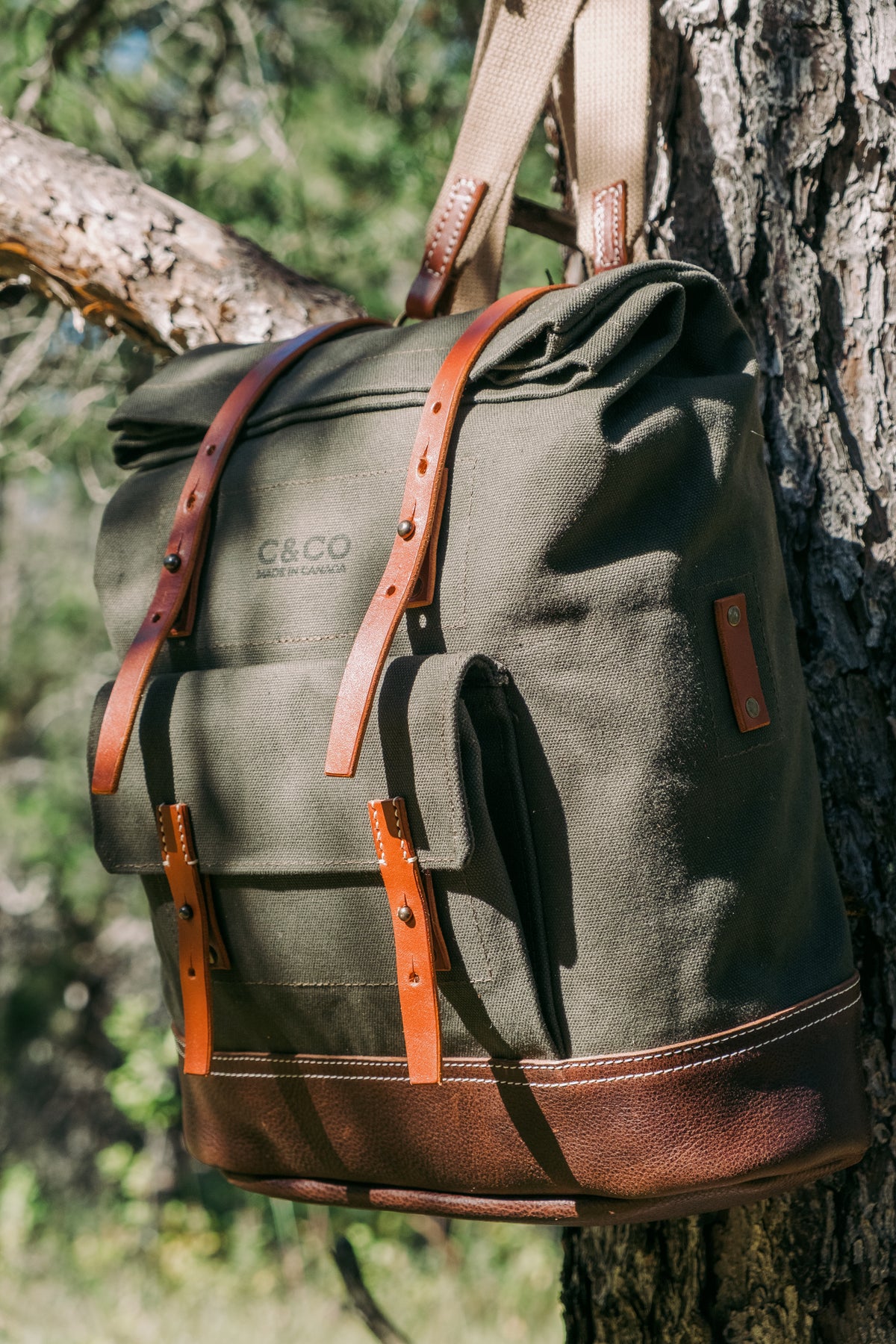 Jr. Roll Top 10L Canvas and Leather