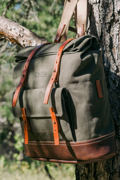 Jr. Roll Top 10L Canvas and Leather